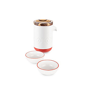 Prue’s World Ceramic Soy Dipping Set – Bottle and 2 Dipping Bowls