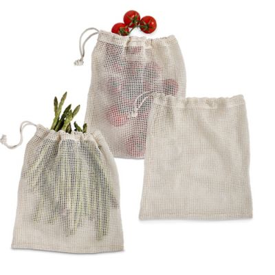 Unbleached Cotton Net Produce Bags - Pack of 3 | Lakeland