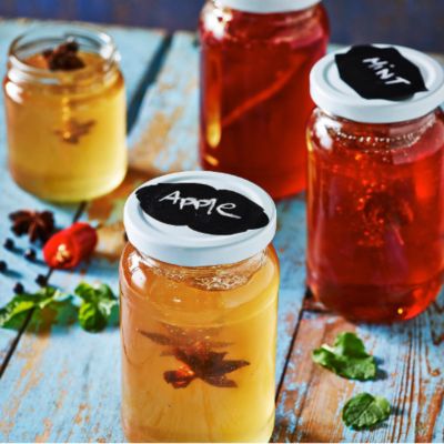 12 Standard Glass Jam Jars With 12 White Lids 1lb 454g - (Image 2)