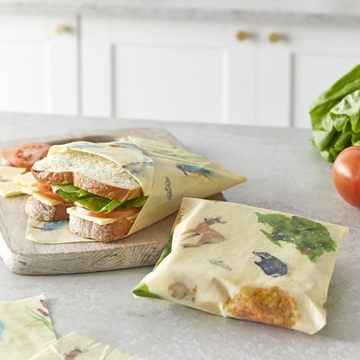 Lakeland BeeBee & Leaf Reusable Beeswax Food Wraps Woodland – Family Pack of 5 image(6)