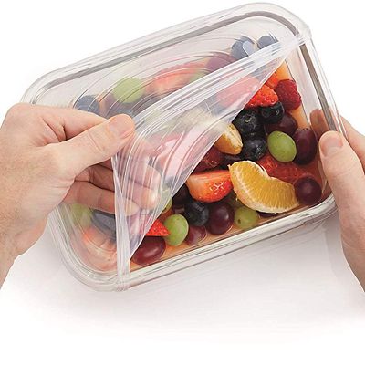 6 Kitchencraft Clear Stretchable Reusable Silicone Lids image(5)