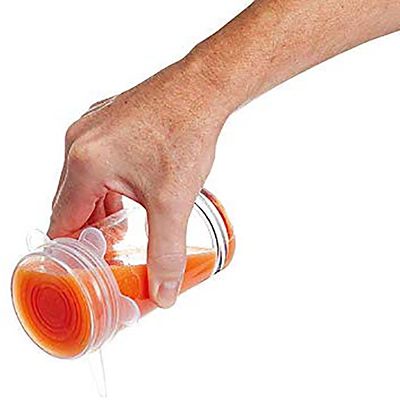6 Kitchencraft Clear Stretchable Reusable Silicone Lids image(8)