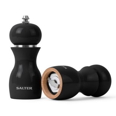 Salter High Gloss Black Salt & Pepper Mill Gift Set image(1)