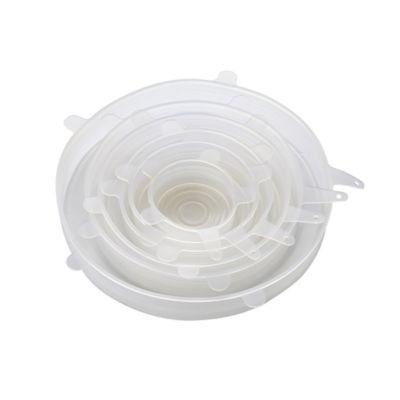 6 Lakeland Clear Reusable Silicone Stretch Lids image(4)