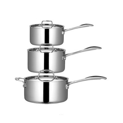 Lakeland 5 Ply 3pc Stainless Steel Saucepan Set