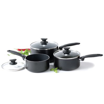 GreenPan Cambridge 16, 18 & 20cm Saucepan Set Lakeland