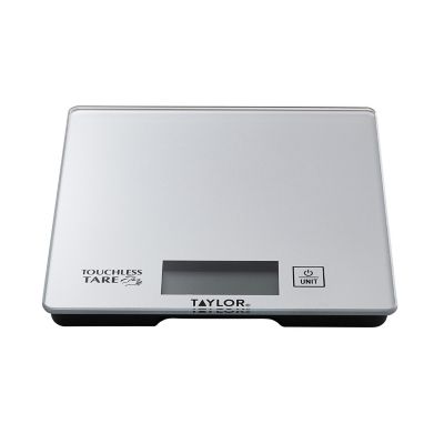 Taylor Digital Glass Bathroom Scale with Silver Finish 