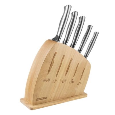 Tramontina Beech Knife Block with 5 Knives image(1)