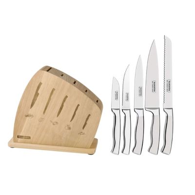 Tramontina Beech Knife Block with 5 Knives image(3)