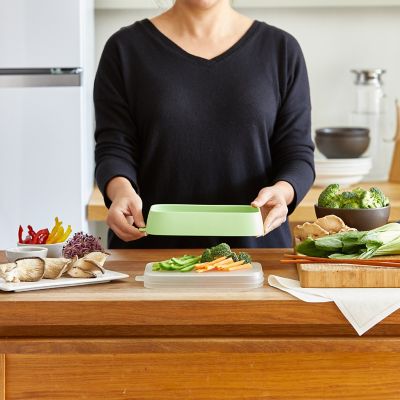 Lékué Reusable Silicone Seal Tray Fridge Storage Box image(5)