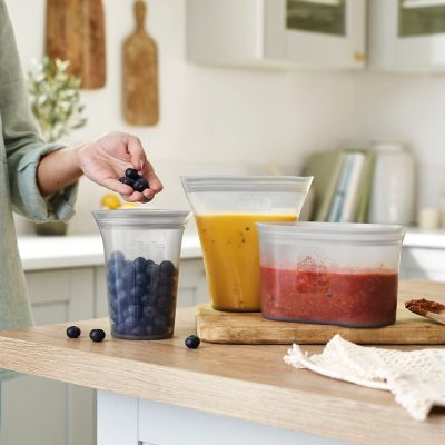 Zip Top Reusable Silicone Food Container Large Cup 710ml image(2)