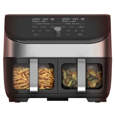 Instant Dual Drawer 8-in-1 Air Fryer with ClearCook Stainless Steel