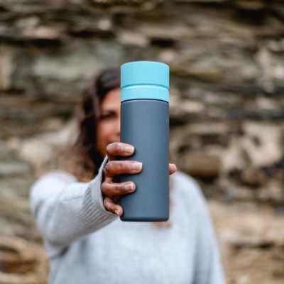 Circular and Co. Reusable Water Bottle Grey and Blue 600ml image(2)
