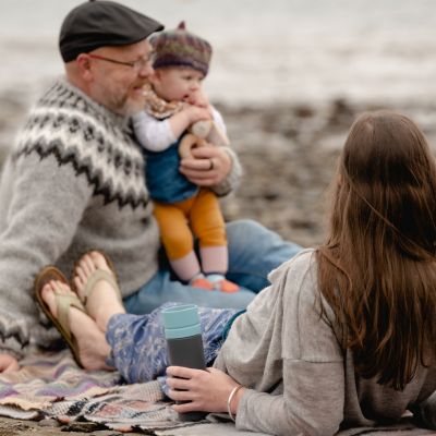 Circular and Co. Reusable Water Bottle Grey and Blue 600ml image(4)