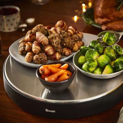 Swan Cordless Heated Lazy Susan 36.5cm Dia. SW13SS image(2)