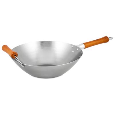 Ken Hom 32cm Carbon Steel Wok with Wooden Handle image(1)