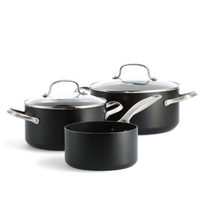GreenPan Copenhagen 3Piece Pan Set with Lids Lakeland