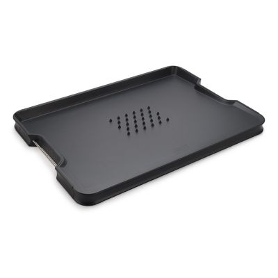 Black plastic shop chopping board