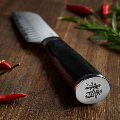 Lakeland Damascus Santoku Knife 13cm Blade image(4)