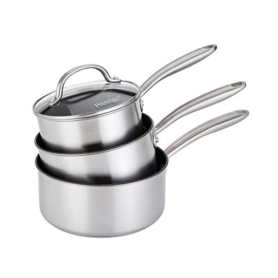 Prestige 3-Piece Stainless Steel Saucepan Set