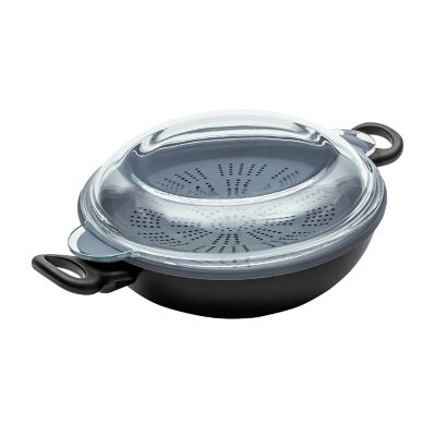 Prestige Nadiya Loves 4-in-1 Wok Set with Steamer and Glass Lid 26cm 
