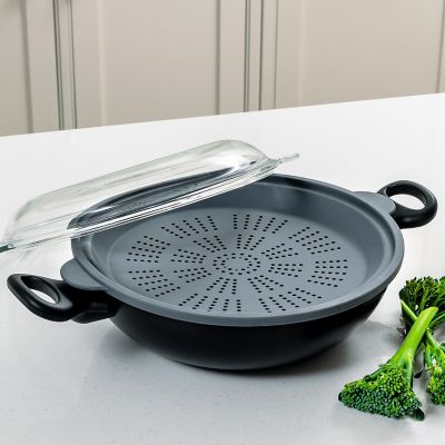 Prestige Nadiya Loves 4-in-1 Wok Set with Steamer and Glass Lid 26cm  image(2)
