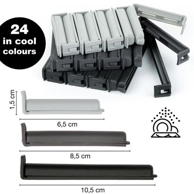 24 Mixed Food Storage and Bag Sealing Clips in Box - Assorted Colours image(3)