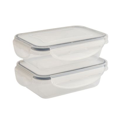PVC Bacon Box Cheese Food Storage Container with Lid for Refrigerator  Shallow Low Profile Christmas Cookie Holder