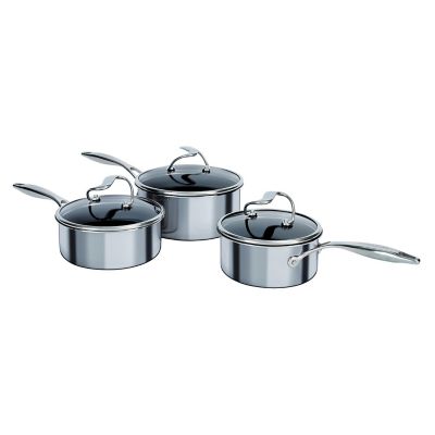 Circulon Stainless Steel Induction Cookware Set with SteelShield Hybrid  Stainless and Nonstick Technology, 6 Piece - Stainless Steel