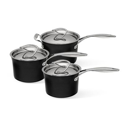 Circulon Style Hard Anodised 3-Piece Saucepan Set with Lids image(1)