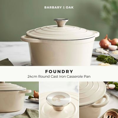 24cm Round Cast Iron Casserole Dish image(2)