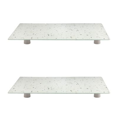 Typhoon Elements White Quartz-Effect Hob Protector - Set of 2 image(1)