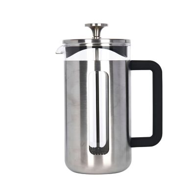 La Cafetière Pisa Brushed Stainless Steel Eight Cup Cafetière in Silver 