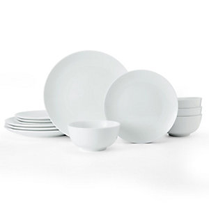 Mikasa Chalk 12-piece Porcelain Dinner Set