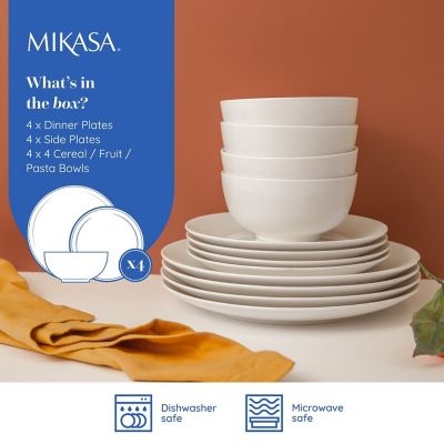 Mikasa Chalk 12-piece Porcelain Dinner Set image(3)