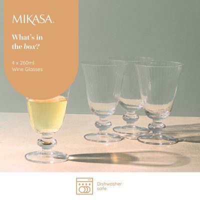 4 Mikasa Salerno Wine Glasses 260ml  image(3)