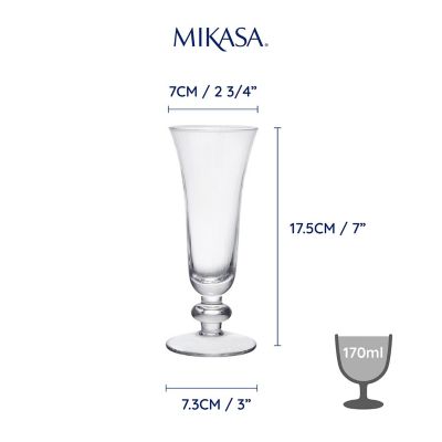 4 Mikasa Salerno Champagne Flutes 170ml  image(4)