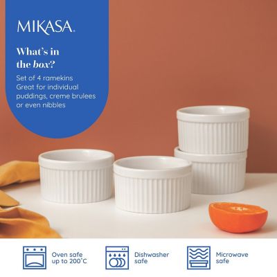 Mikasa Chalk 4-piece Porcelain Ramekin Set image(4)