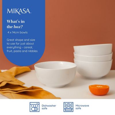 Mikasa Chalk 4-piece Porcelain Cereal Bowl Set image(4)