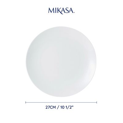 Mikasa Chalk 4-piece Porcelain Dinner Plate Set image(5)