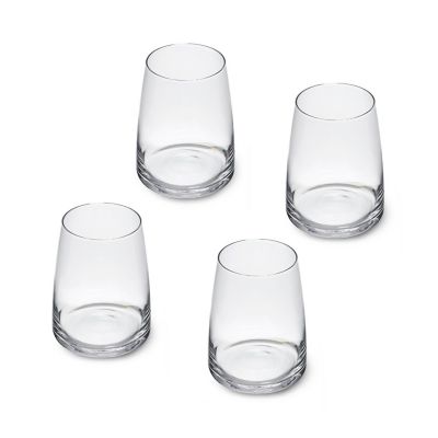 4 Mikasa Palermo Stemless Glasses, 350ml