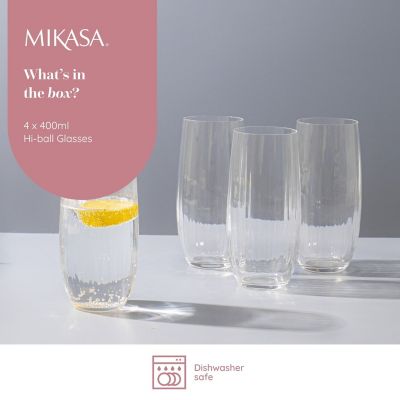 4 Mikasa Treviso Highball Glasses, 400ml image(2)