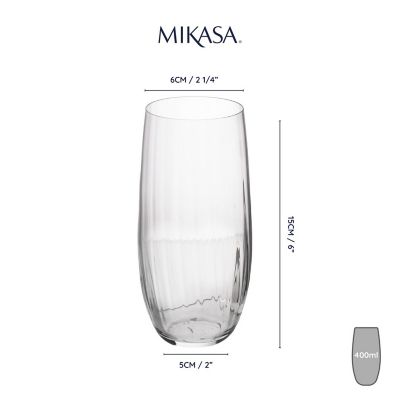 4 Mikasa Treviso Highball Glasses, 400ml image(3)