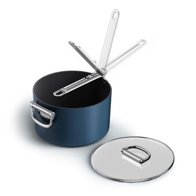 Joseph Joseph Space 23cm Saucepan with Lid and Folding Handles image(3)