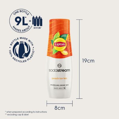 SodaStream Lipton Peach Iced Tea Sparkling Drink Mix 440ml image(4)