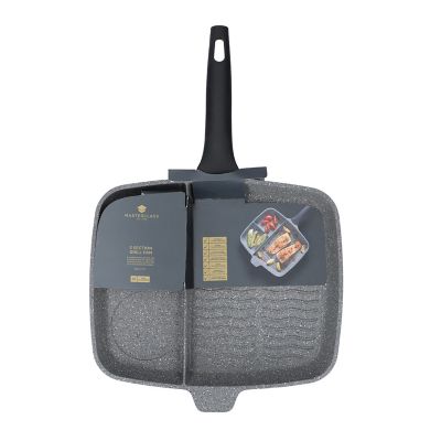 MasterClass 32cm Cast Aluminium 3-Section Griddle Pan image(1)