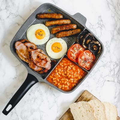 MasterClass 32cm Cast Aluminium 3-Section Griddle Pan image(2)