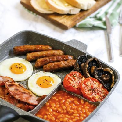 MasterClass 32cm Cast Aluminium 3-Section Griddle Pan image(5)