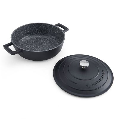 MasterClass 24cm Cast Aluminium Shallow Casserole Dish Black  image(3)
