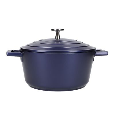 MasterClass 20cm Cast Aluminium Casserole Dish Blue